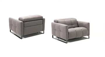 PHILO - Tufted armchair with armrests by Natuzzi Italia - view 3